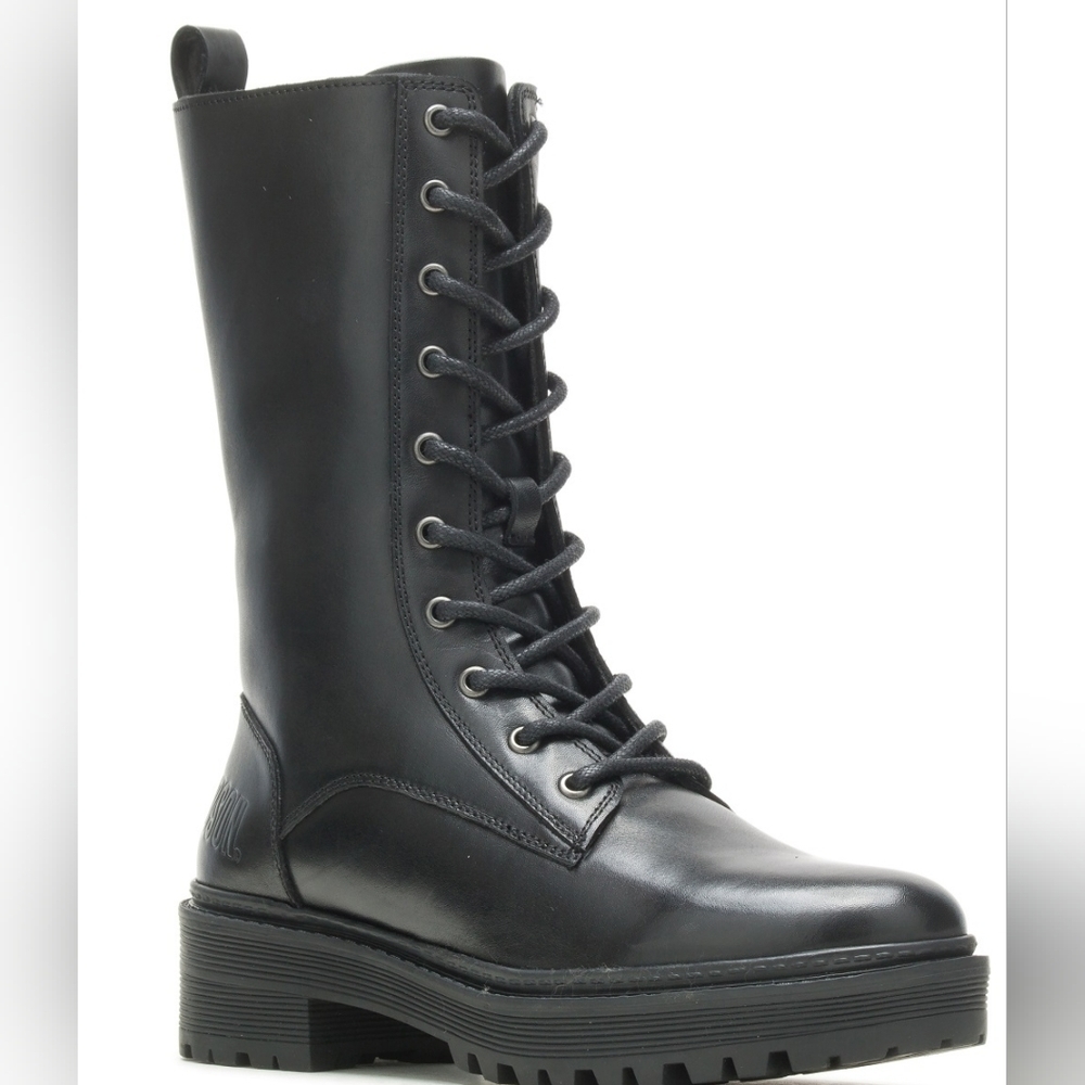 BNIB Harley-Davidson Valene 9" Leather Motorcycle Boots Size 9 Black Biker Moto